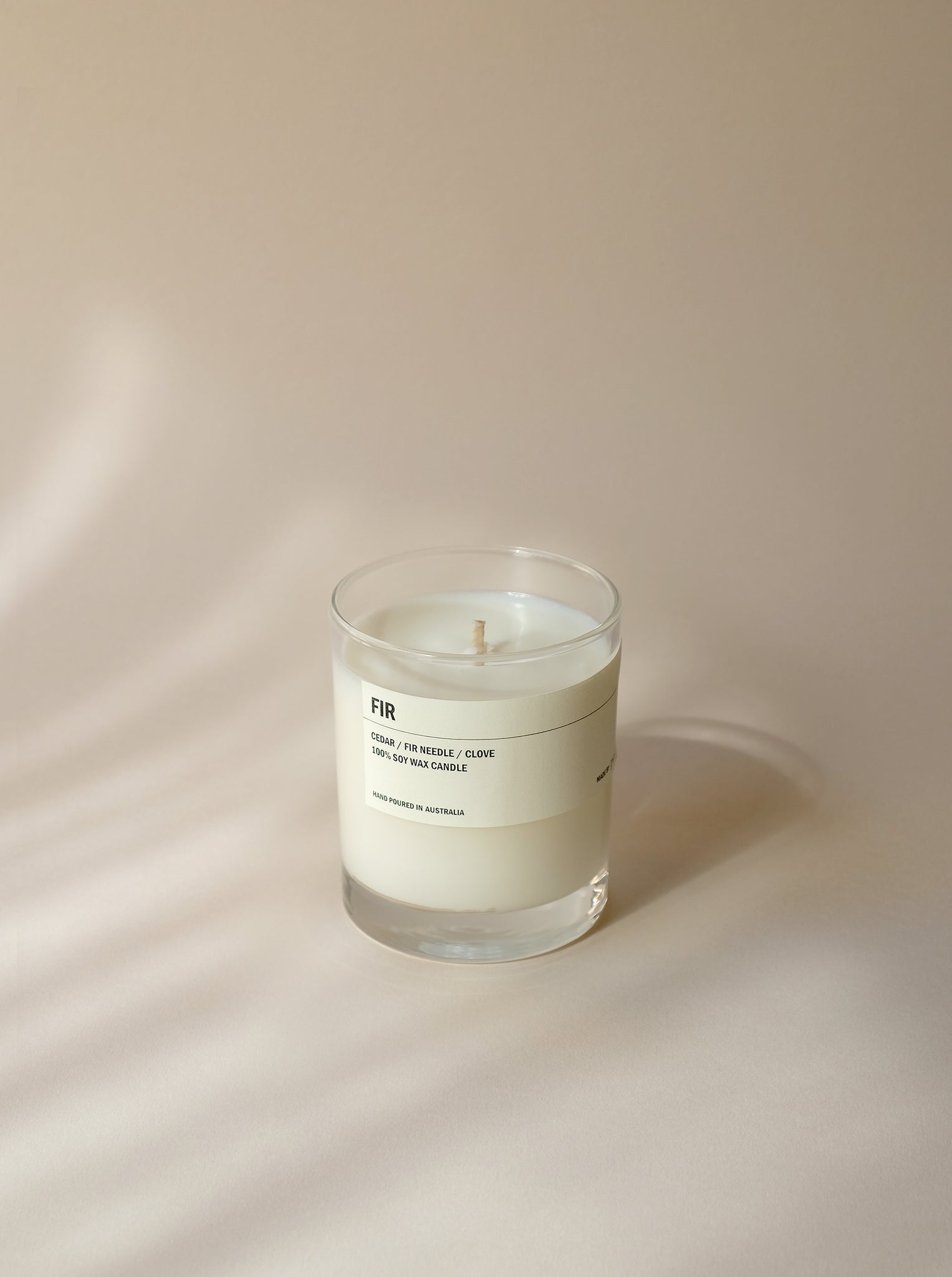 FIR: Cedar / Fir Needle / Clove Clear Candle 300g