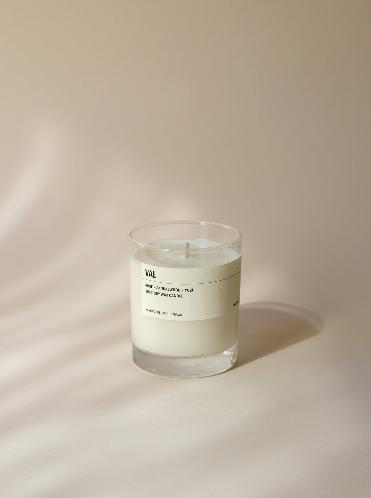 VAL: Rose / Sandalwood / Yuzu Clear Candle 300g